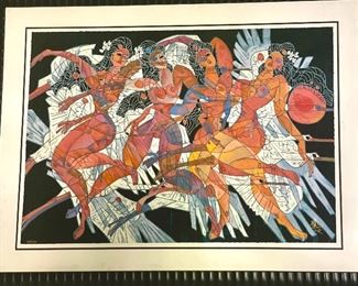 VINTAGE “TO SOAR” TIE FENG JIANG SERIGRAPH ON PAPER HAND SIGNED, NUMBERED, and FRAMED! 