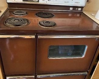 1960’s GE Electric Bake Element stove:oven 40 inches 
Works 
