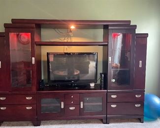 Entertainment center— tv not included