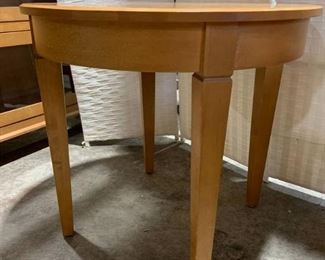 Ethan Allen Elements Round Maple Side Table