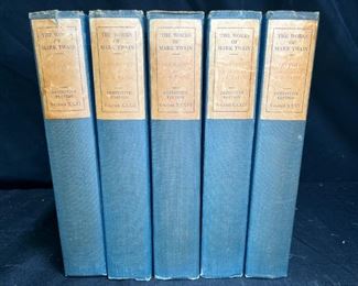 Set Works of Mark Twain Signed 1st Edition