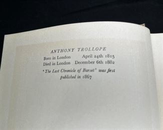 4 Chronicles of Barsetshire by Anthony Trollope