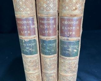 Set of 3 George Elliot's Life by J. W. Cross
