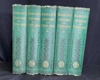 5 Volumes Macaulay's History of nEgland
