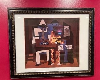 "Three Musicians" by Pablo Picasso framed poster
