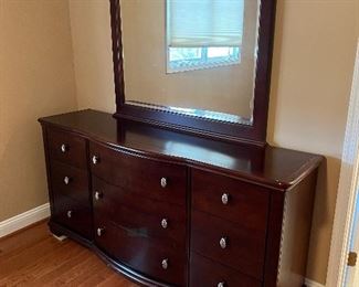 Vaughan Furniture 9 drawer chest of drawers with attached mirror
