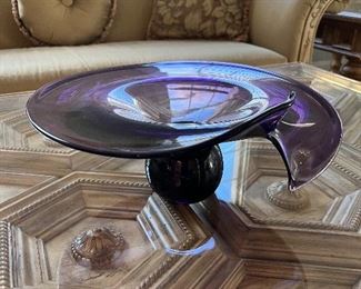 Sliced top murano bowl