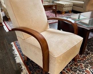 Studio One - American Signature tan suede armchair(pr)