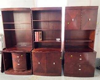 Fairmont Designs office bookshelves with storage (3pc) & Fairmont Designs file cabinet
