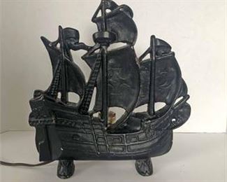 Hubley Cast Iron Galleon Ship Light
