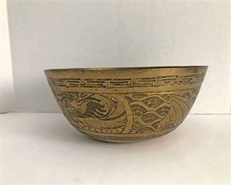 Qing Dynasty Brass Bowl 