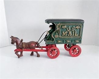 Vintage Champion Cast Iron Mail Wagon 