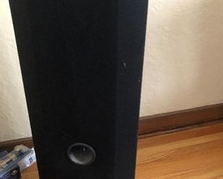 pair of free standing speakers