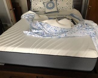 Queen mattress to be sold with bed or w/out but it is the mattress only w/out box spring as it sites on a platform 