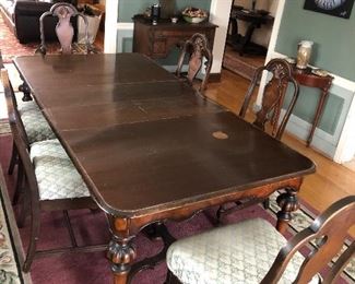 Berkey & Gay Co.  Grand Rapids Michigan 1929-1948 Dining Suite table size: 44" X 60" plus 2-12" leaves -shown at full length 84" inches 