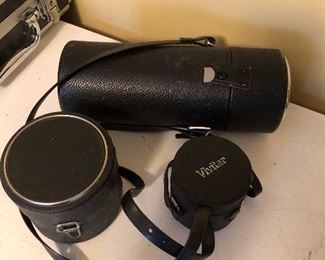 3 Vivitar Camera Lens in cases from prior pics 