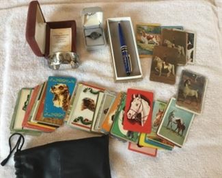 Collectibles, Playing cards, horse cards (blank on back)