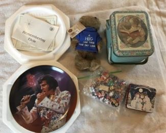 Elvis collector plate and home goods