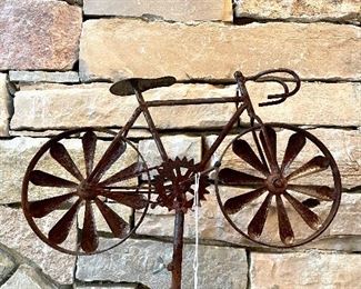 SOLD- Rusty Bicycle Yard Art. 