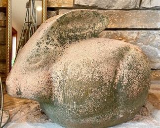 SOLD. Big 'ole bunny, terra cotta, planter.
