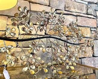 SOLD- Leaf Decor. Can lay flat as a table centerpiece or display on a wall. 