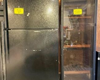 SOLD - BOTH Two Stand Alone Standard Fridges and French Wine Cooler. For ease of moving, bring some muscle! Keep your food and drinks cold.