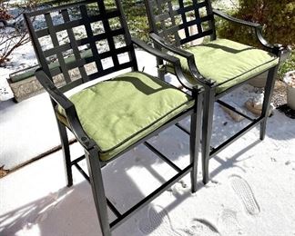 SOLD. Pair of Outdoor High Chairs.