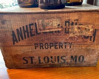 $80. Antique Anheuser Busch Wood Crate dated 1942. Fair condition. Interesting piece. 