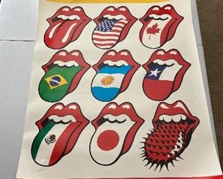 Vintage Rolling Stones, voodoo lounge tour poster
