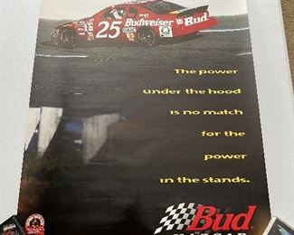Bud racing NASCAR poster