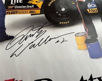 Autographed Rusty Wallace poster