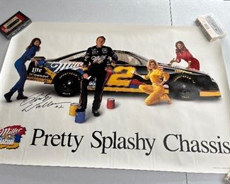 Autographed Rusty Wallace poster
