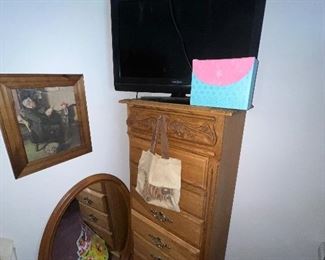 Beautiful, tall, oak dresser