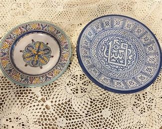 Handmade Early 19th Century Moroccan Plates