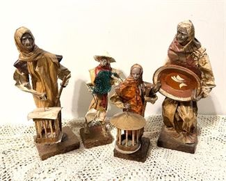 Handmade Mexican Folk Art  Paper Mache Figures