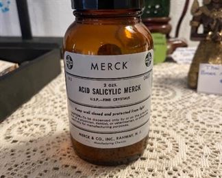 Vintage Pharmaceutical amber bottle