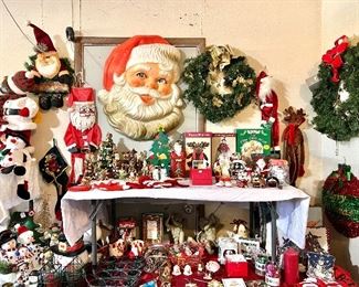 Garage is filled with Holiday decor!