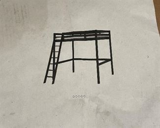 Twin Loft Bed in box!