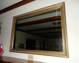 Gilt gold framed mirror