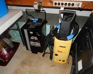 Battery charger & Pressure washer