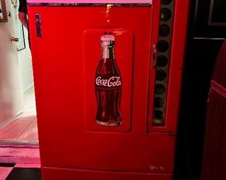 Coca Cola 110 Machine; asking price, tested $4500 64 h 32.5 w 18.5 d