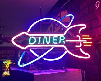 replica- Diner neon 24 by 17 asking $400