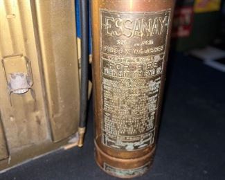 Essanay Copper Brass Fire Extinguisher $120