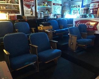 Cinema Capri original movie seats from 1960s. 17 sh
23 arm height
30 bh
48w price per pair $200