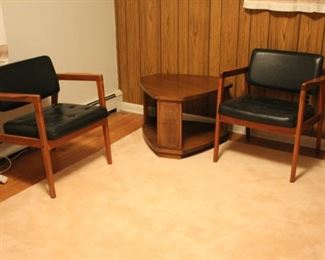 Pair Swedish Niels Eilersen MCM armchairs