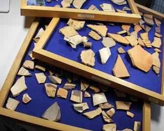 Lots of South western pottery shards