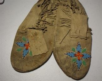 Pair antique mocassins