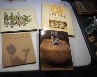 Four books signed by the artists / potters