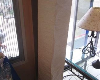 Scandinavian-Style Floor Lamp with Crinkle Paper Shade