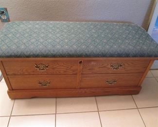 Cedar Chest by Lane, Upholstered Top